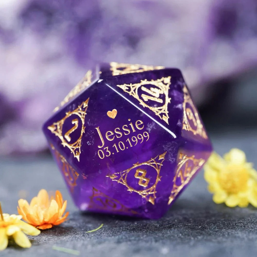 Dé D20 d’anniversaire personnalisé (Cadeau D&D unique)