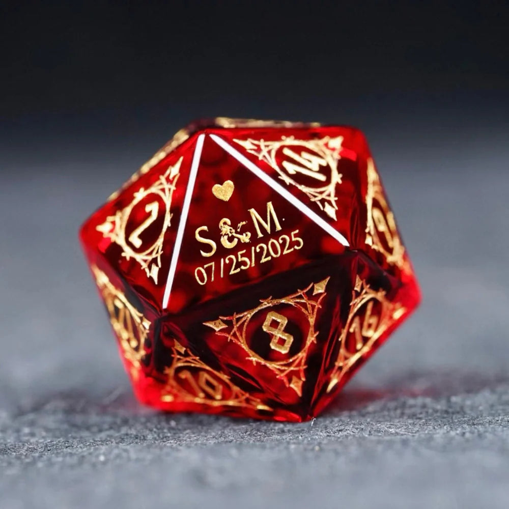Dé D20 d’anniversaire personnalisé (Cadeau D&D unique)