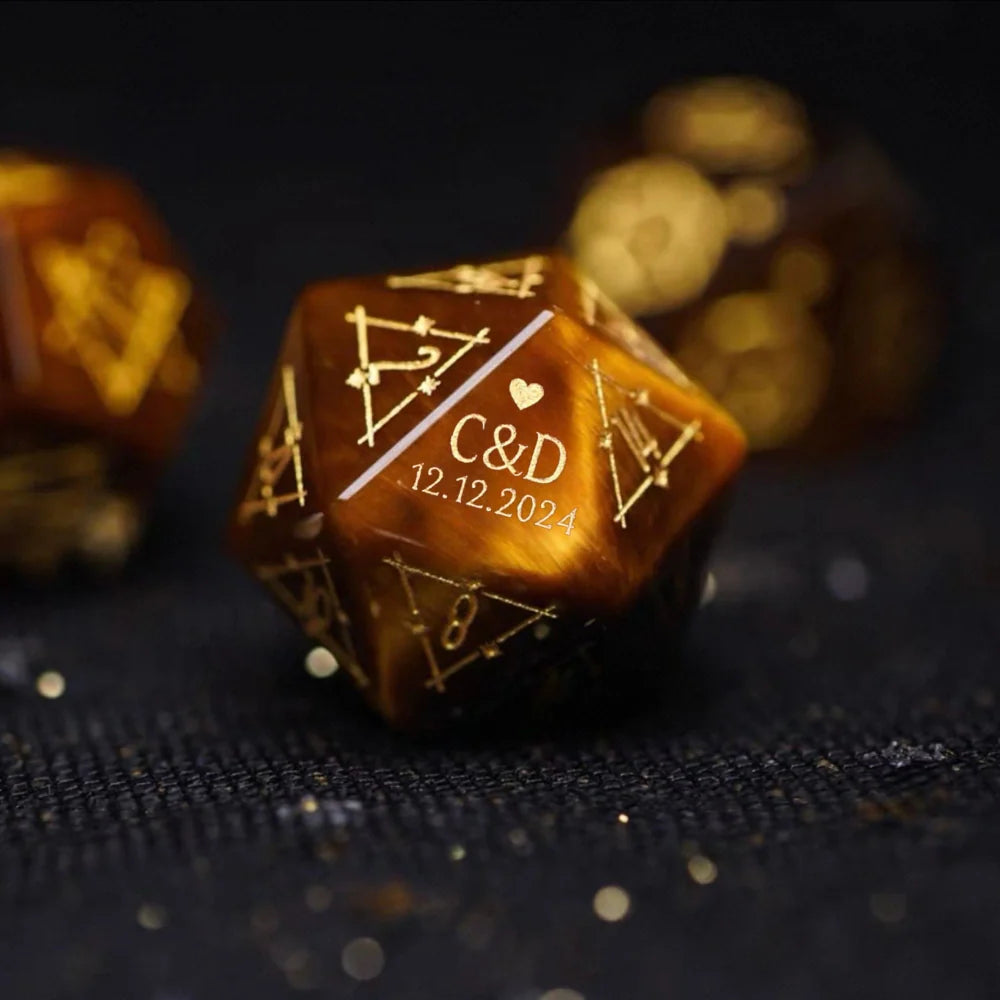 Dé D20 d’anniversaire personnalisé (Cadeau D&D unique)