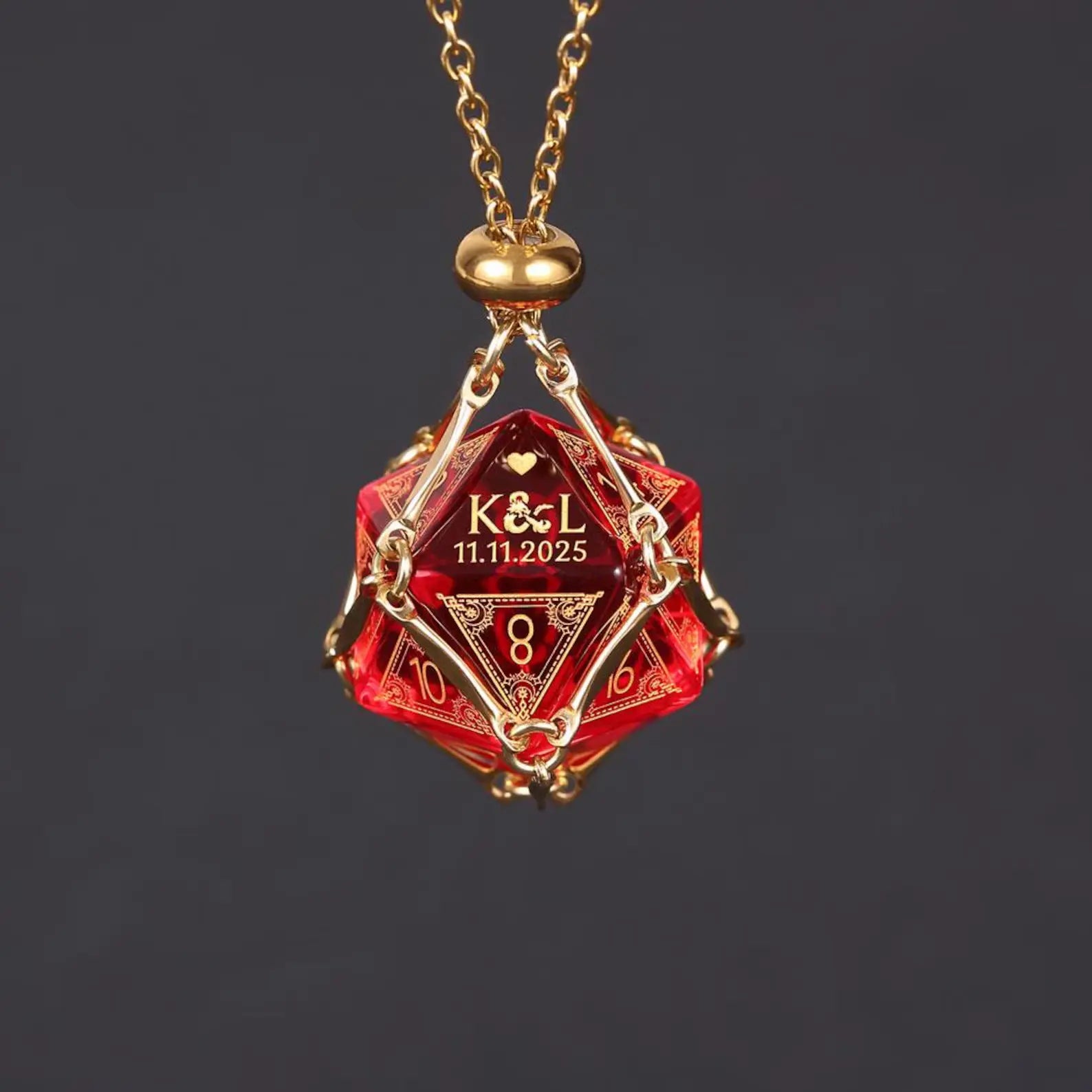 Dé D20 d’anniversaire personnalisé (Cadeau D&D unique)