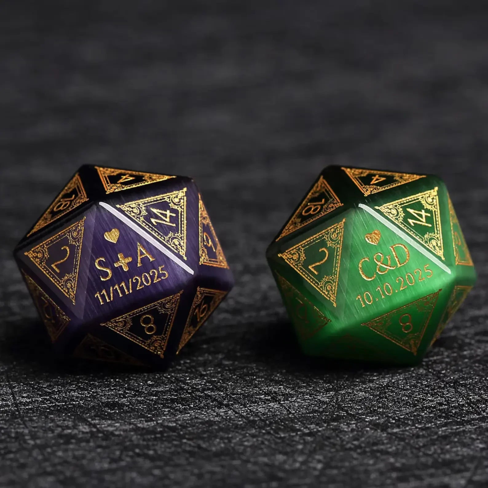 Dé D20 d’anniversaire personnalisé (Cadeau D&D unique)